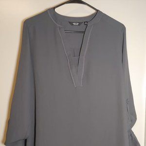 Simply Vera Vera Wang Dark Gray Long Sleeve Blouse